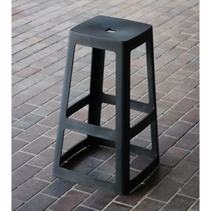 Origin Base High Stool Traffic Black 450x450x750mm (Pack of 2) - HX793 - 3
