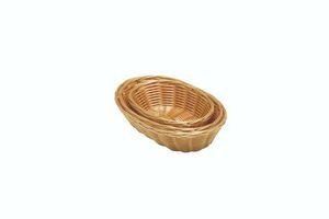 Oval  Polywicker Basket 10"X6.5"X2.5" (Pack of 12) - 1