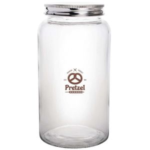 Custom Branded Vogue Glass Screw Top Dry Food Jar (800ml) - 1
