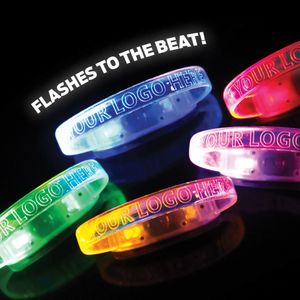 Custom Branded Reactive Led Flashing Wristband - 1