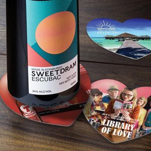 Custom Branded Heart Shaped Premium Beer Mat - 1