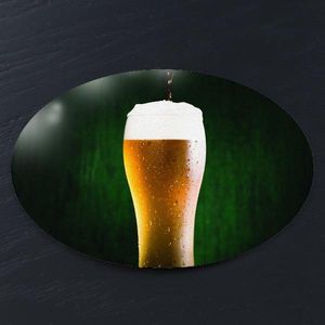 Custom Branded Rugby Ball Shaped Premium Beer Mat - 3