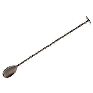 Custom Branded Gunmetal Cocktail Mixing Spoon - 1