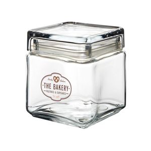 Custom Branded Biscuit Glass Jar (1 Litre) - 1