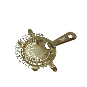 Custom Branded Gold Cocktail Strainer 4 Prong - 1