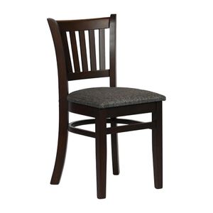 Turin Dining Table with 4 Manhattan Chairs in Dark Walnut with Shetland Smoke - JA205 - 1