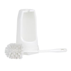 Jantex Round Toilet Brush & Holder - White - HX386 - 3