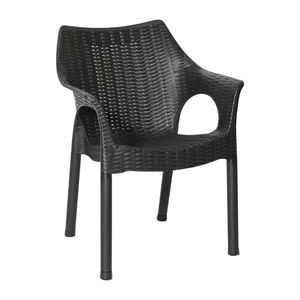 Bolero Elements Polypropylene Armchairs Black (4 Pack) - JA910 - 1