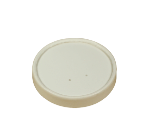 1518 - BioPak PLA Lid For 16oz White Soup Container  - Case of 500 - 1518