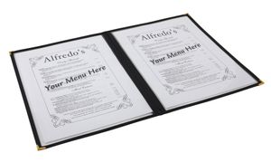 American Style Clear Menu Holder - 2 Page - MHAM4 - 1