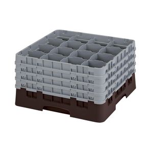 Cambro H238mm Brown 16 Compartment Camrack - 1