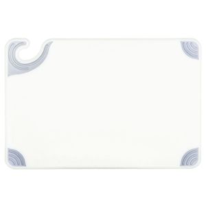 San Jamar White 12x18 Saf-T-Grip® Cutting Board - 1