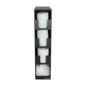 San Jamar 3 Compartment Lid & Straw Tower - 3