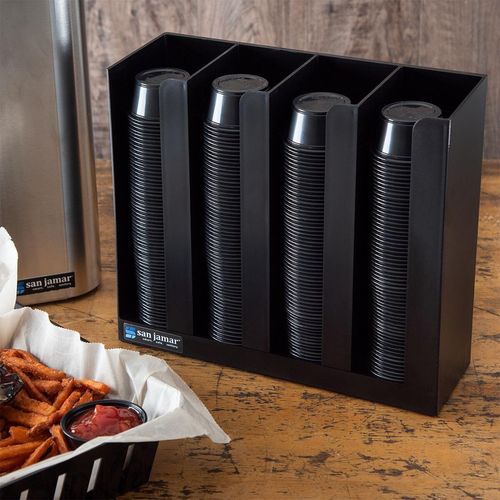San Jamar 2- 3 Adjustable Portion Cup & Lid Organiser - 4