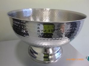 Hammered Stainless Steel Champagne Bowl 36cm - CHBWL1 - 3