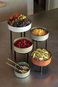 Round Matte Black Metal Stand Ø 24 H 26.5cm - 184136 - 3