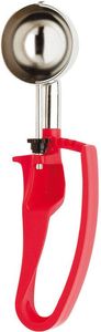 Unigrip Stainless Steel Ice Cream Scoop With Trigger 24 Portions Per Litre Red - 187707 - 1