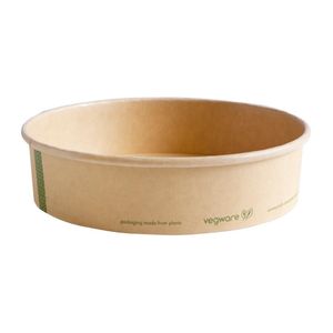 Vegware 185-Series Bon Appetit Kraft Food Bowls 26oz (300 Pack) - JK376 - 1