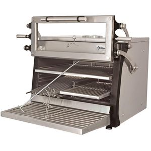 Diamond CBQ-075/RX Stainless Steel BBQ Charcoal Oven with Liftable Door - CBQ-075-RX - 1