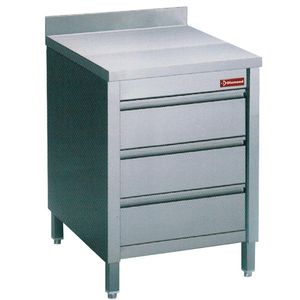 Diamond TACS67A/U Working Table On Cupboard 3 Drawers +Edge - TACS67A-U - 1