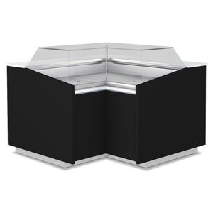 Diamond VIE/A9-RB-B5 Black Closed Corner Refrigerated Serveover Counter, 1440mm - VIE-A9-RB-B5 - 1