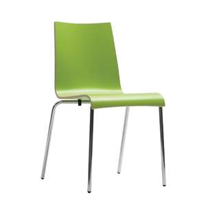 Bolero Plyform Stacking Side Chairs Lime Green - Case of 4 - CP757 - 1
