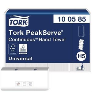 Tork PeakServe Continuous 1-Ply Hand Towels White (Pack of 12 x 410) - FS370  - 1