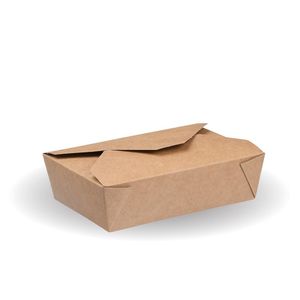 800ml Kraft #2c Hot Food Boxes (Case of 500) - 168703 - 1