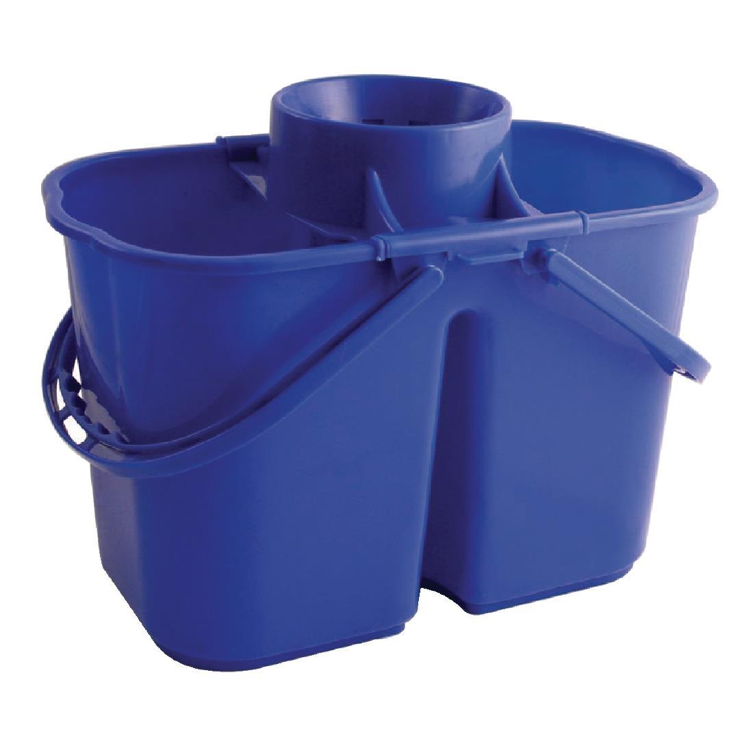 Jantex Colour Coded Twin Mop Buckets Blue - CD504 - 1