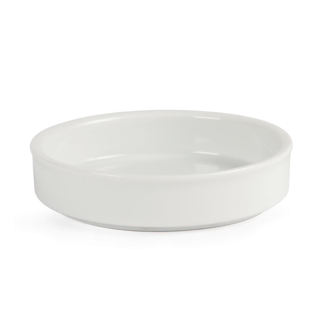 Olympia Mediterranean Stackable Dishes White 102mm (Pack of 6) - DK827  - 2