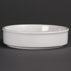 Olympia Mediterranean Stackable Dishes White 134mm (Pack of 6) - DK828  - 1