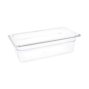 Vogue Polycarbonate 1/3 Gastronorm Container 100mm Clear - U233  - 1
