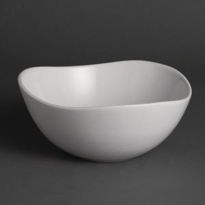 Olympia Whiteware Wavy Bowls 200mm (Pack of 6) - U189  - 1