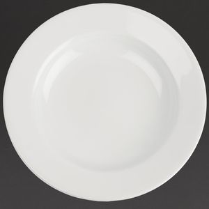 Royal Porcelain Classic White Wide Rim Plates 280mm (Pack of 12) - CG010  - 1
