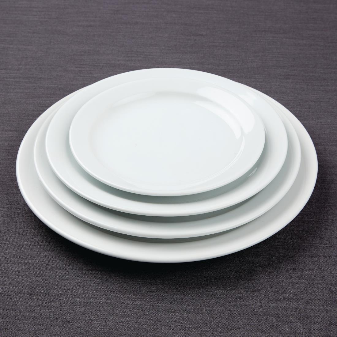 Olympia Athena Narrow Rimmed Plates 205mm (Pack of 12) - CF362  - 8