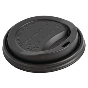 Fiesta Compostable Coffee Cup Lids 340ml / 12oz (Pack of 1000) - DS053  - 1