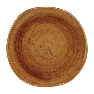 Churchill Stonecast Patina Organic Round Plates Vintage Copper 264mm (Pack of 12) - FA602  - 1