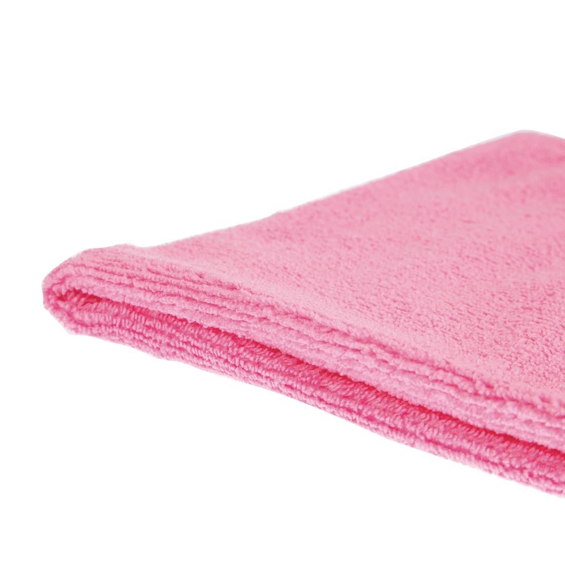 Jantex Microfibre Cloths Pink (Pack of 5) - DN840  - 3