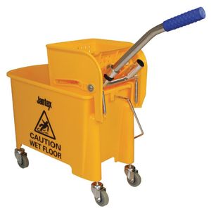 Jantex Kentucky Mop Bucket and Wringer 20Ltr Yellow - F951  - 1