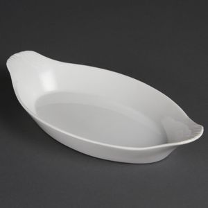 Olympia Whiteware Oval Eared Dishes 289mm (Pack of 6) - W411  - 1