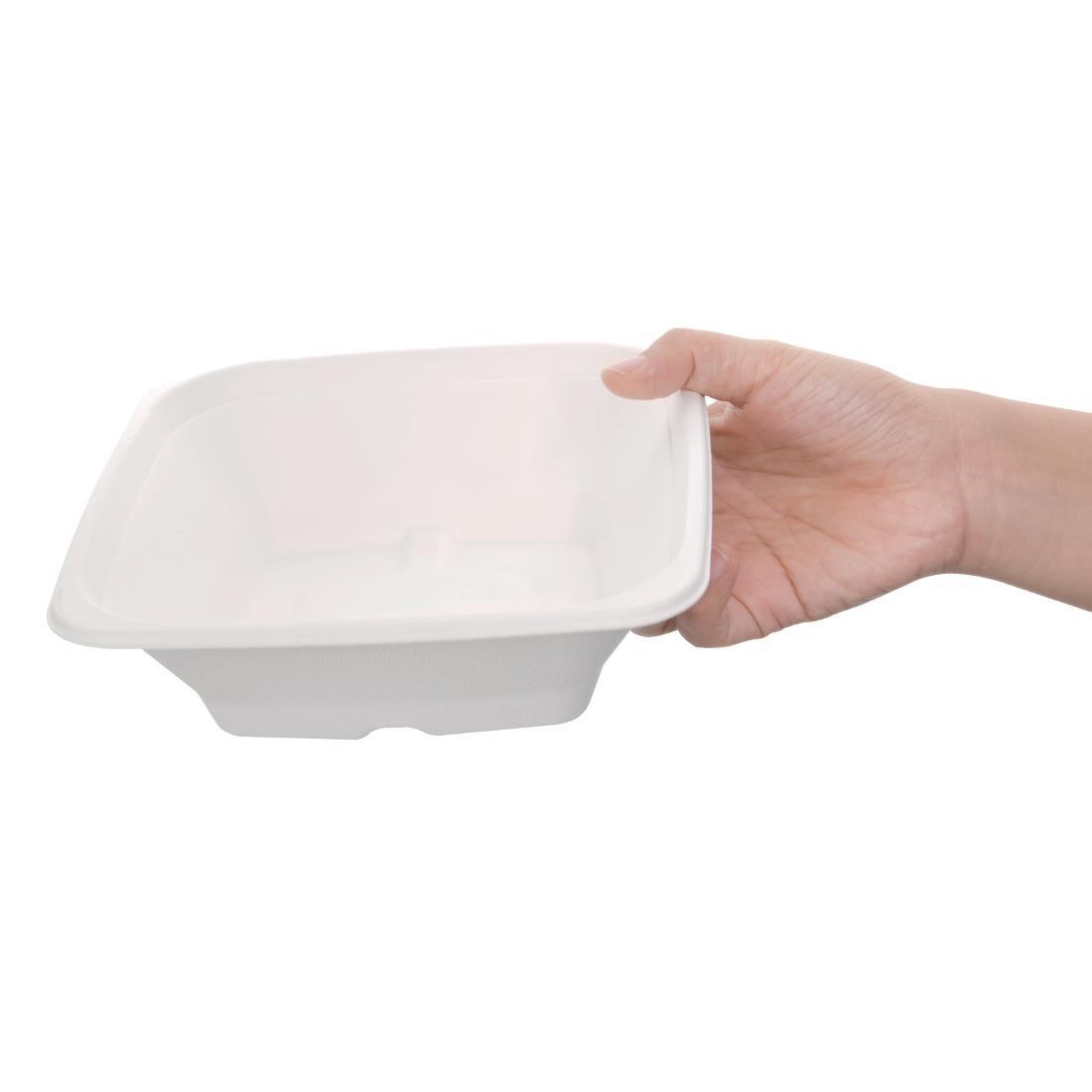 Fiesta Compostable Bagasse Square Bowls 24oz (Pack of 50) - FC536  - 3