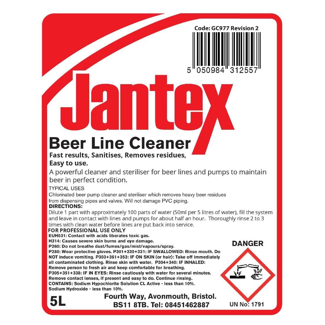 Jantex Beer Line Cleaner Concentrate 5Ltr - GC977  - 3