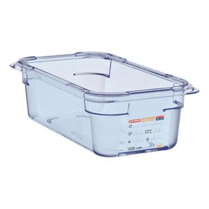 Araven ABS Food Storage Container Blue GN 1/3 100mm - GP579  - 1