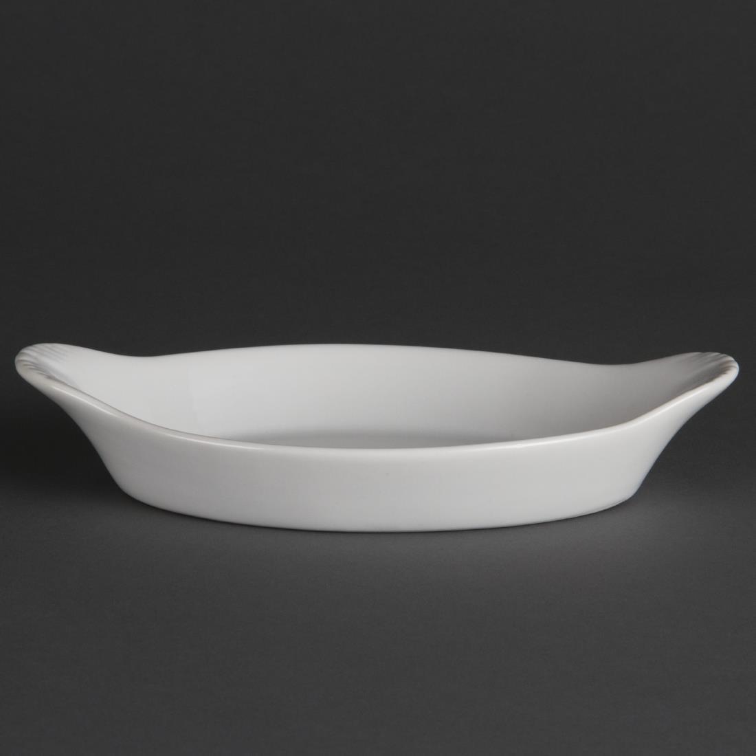 Olympia Whiteware Oval Eared Dishes 204mm (Pack of 6) - W441  - 2