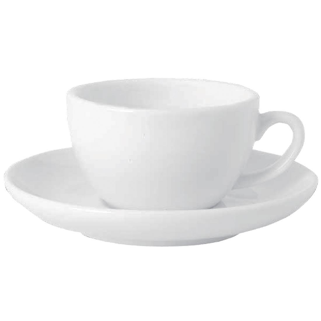 Royal Porcelain Classic White Cappuccino Cups 200ml (Pack of 12) - CG023  - 3