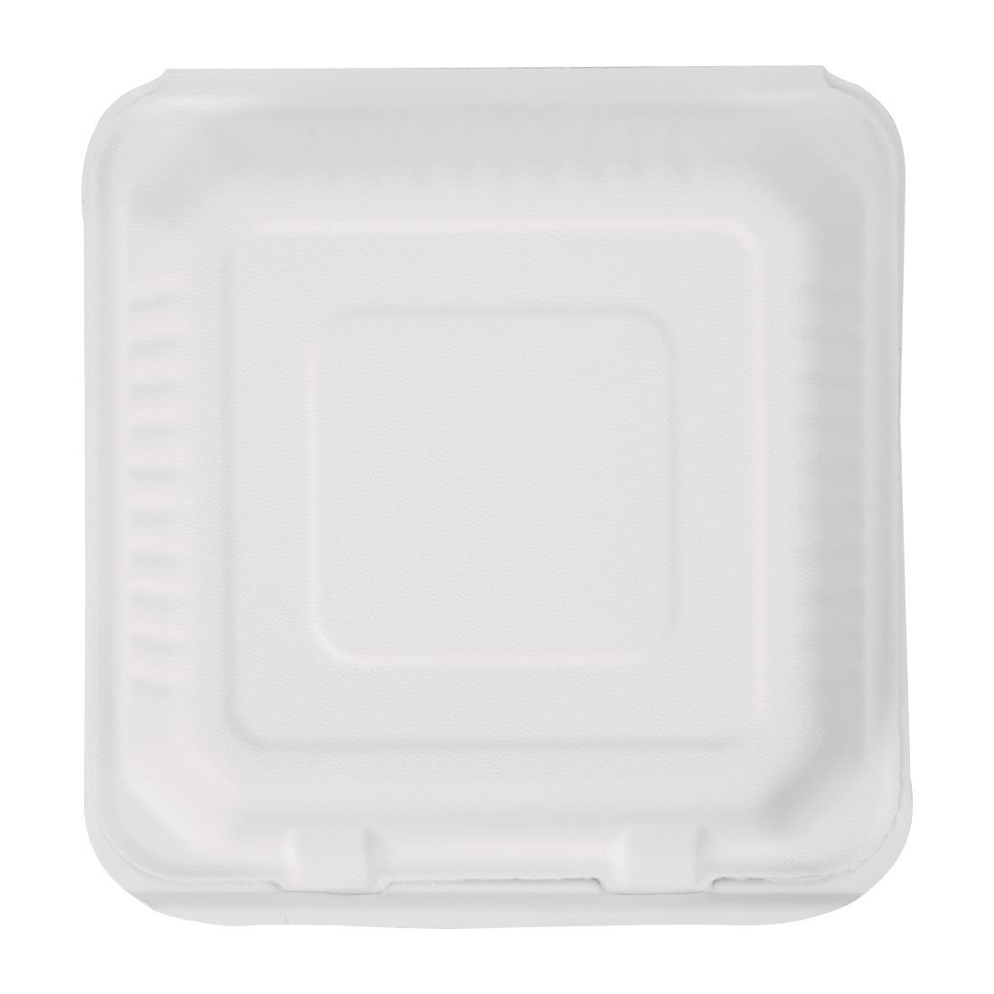 Fiesta Compostable Bagasse Hinged Food Containers 223mm (Pack of 200) - FC525  - 3