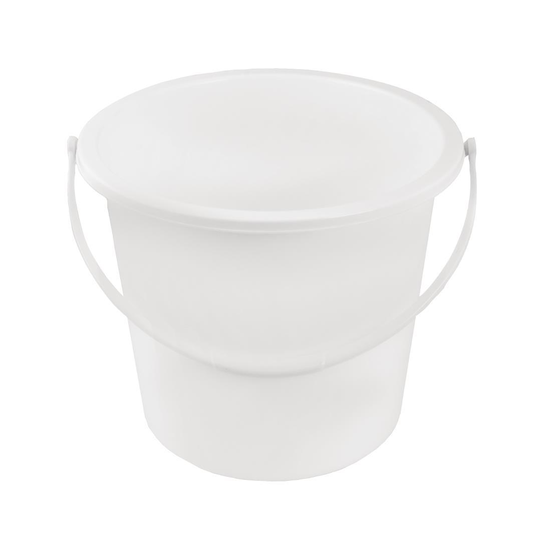 Jantex Round Plastic Bucket White 10Ltr - DA420  - 1