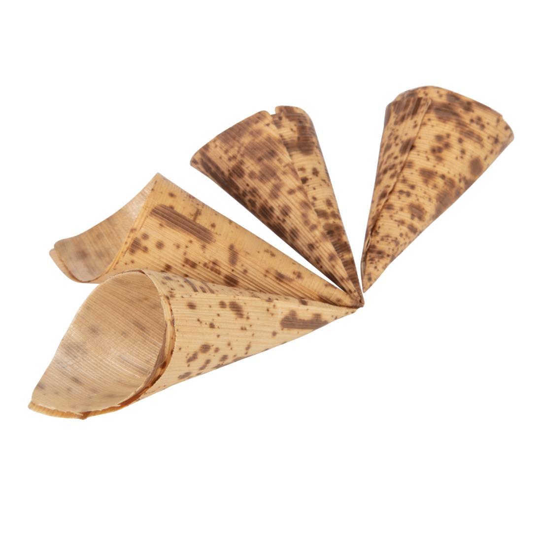 Fiesta Compostable Bamboo Canape Cones 35mm (Pack of 200) - DK385  - 5