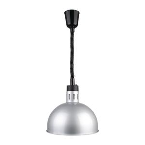 Buffalo Retractable Dome Heat Lamp Silver 2.5kW - DY461  - 1