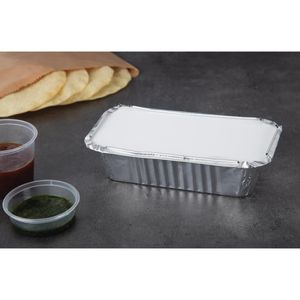 Fiesta Recyclable Foil Container Waxed Lids Large (Pack of 500) - CD952  - 5